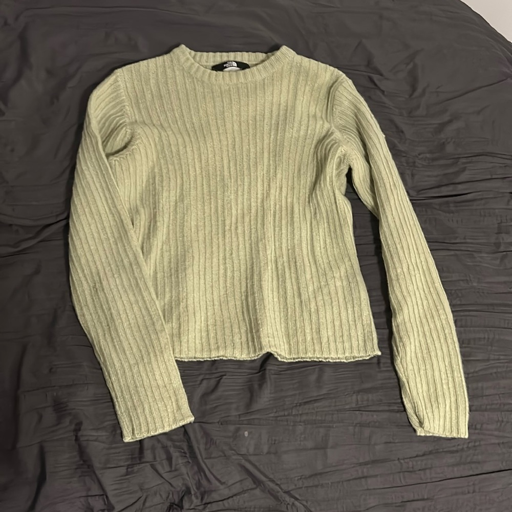 North face green sweater